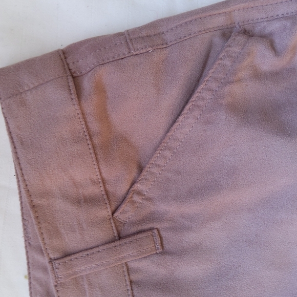 Point Zero Mauve Micro Suede Straight Leg Y2K Pant- Sz. 13 - Picture 5 of 8